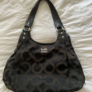 super cute logo print coach purse